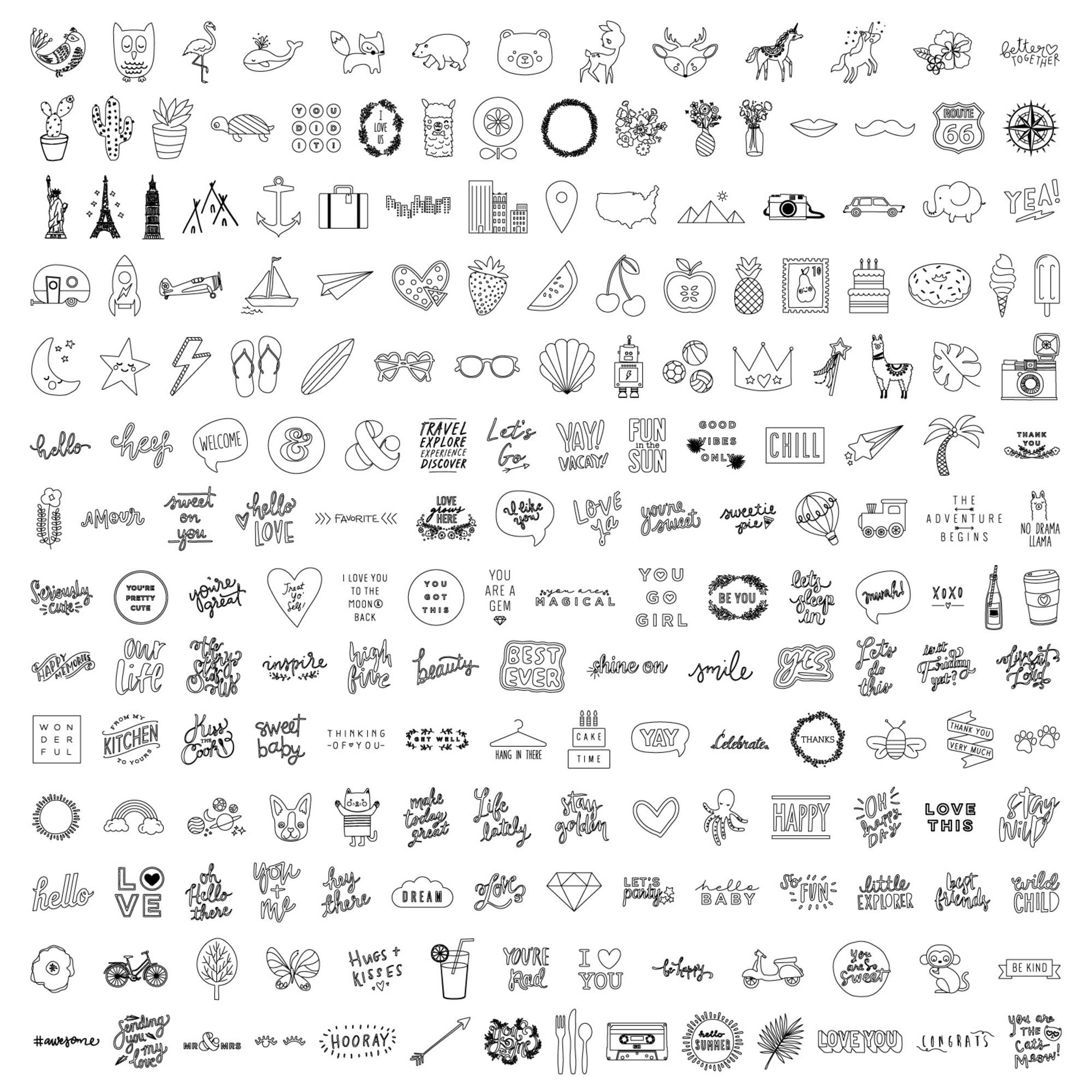 We R Memory Keepers® Foil Quill™ USB Artwork Drive, Icons & Words
